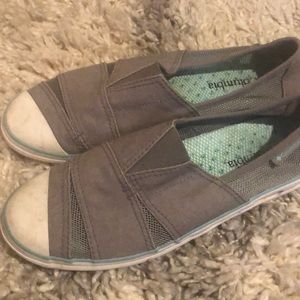 Grey Columbia slip on loafers